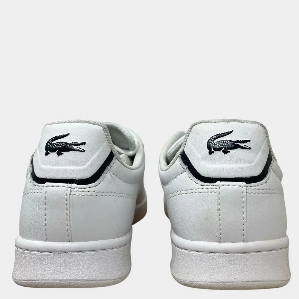 Lacoste Sneakers Mens 8.5 White Leather Low Top Casual Tennis Carnaby Pro Shoes‎